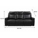 Valley Black Leather 82" Zero Gravity Power Reclining Sofa with Power Headrest and USB Charging