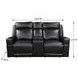Valley Black Leather 73" Zero Gravity Power Reclining Console Loveseat with Power Headrest and USB Charging