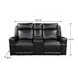 Valley Black Leather 73" Zero Gravity Power Reclining Console Loveseat with Power Headrest and USB Charging