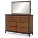 Fenmore Mocha and Distressed Cherry 9 Drawer Dresser