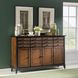 Fenmore Mocha and Distressed Cherry 4 Door Credenza