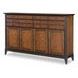 Fenmore Mocha and Distressed Cherry 4 Door Credenza