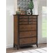 Fenmore Mocha and Distressed Cherry 6 Drawer Chest