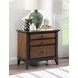 Fenmore Mocha and Distressed Cherry 3 Drawer Nightstand with USB Charging