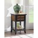 Fenmore Mocha and Distressed Cherry 1 Drawer Nightstand with USB Charging