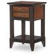 Fenmore Mocha and Distressed Cherry 1 Drawer Nightstand with USB Charging