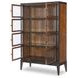 Fenmore Mocha and Distressed Cherry 8 Door Display Cabinet with LED