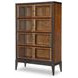 Fenmore Mocha and Distressed Cherry 8 Door Display Cabinet with LED