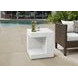 4131 White Square Accent Table