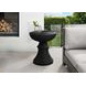 4146 Black Round Accent Table
