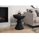 4146 Black Round Accent Table