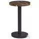 Zanzibar Dark Emperador And Black Kampala Round Accent Table