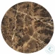 Zanzibar Dark Emperador And Black Kampala Round Accent Table