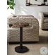 Zanzibar Dark Emperador And Black Kampala Round Accent Table