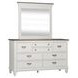 Allyson Park Wirebrushed White and Charcoal 8 Drawer Dresser with Mirror