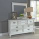 Allyson Park Wirebrushed White and Charcoal 8 Drawer Dresser with Mirror