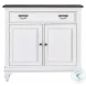 Emerson Park Wire Brushed White and Charcoal 42" Accent Hall Console