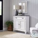 Emerson Park Wire Brushed White and Charcoal 42" Accent Hall Console