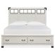 Harper Springs Silo White California King Storage Panel Bed
