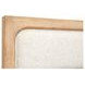 Somerset Butternut and White Performance Fabric King Upholstered Panel Bed
