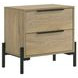 Newhall Vintage Oak Melamine 2 Drawer Nightstand