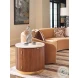 La Costa veneered Anticato  And Sierra Tan Avenida Round End Table