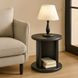 Gabrielle Black Round End Table