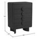 Gabrielle Black 5 Drawer Chest