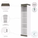 Orion White And Walnut Grey 20" Narrow Shelving Unit