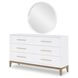 Melrose Cloud White and Desert Oak 6 Drawer Dresser with USB Charging