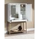 Melrose Cloud White and Desert Oak 2 Door Bar Console with LED