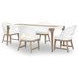 Melrose Cloud White and Desert Oak 74" Rectangular Dining Table