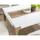 Melrose Cloud White and Desert Oak 74" Rectangular Dining Table