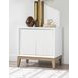 Melrose Cloud White and Desert Oak 2 Door Nightstand with USB Charging