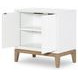 Melrose Cloud White and Desert Oak 2 Door Nightstand with USB Charging