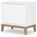 Melrose Cloud White and Desert Oak 2 Door Nightstand with USB Charging
