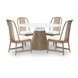 Melrose Cloud White and Desert Oak 54" Round Dining Table