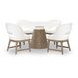 Melrose Cloud White and Desert Oak 54" Round Dining Table