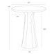 Kliff Black 34" Round Concrete Top Outdoor Bar Table