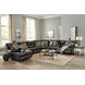 Como Steel Leather Modular Reclining Sectional