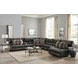 Como Steel Leather Modular Reclining Sectional