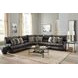 Como Steel Leather Modular Reclining Sectional