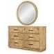 Torrance Aged Driftwood Round Dresser Mirror