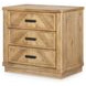 Torrance Aged Driftwood 3 Drawer Nightstand with USB Charging