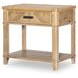 Torrance Aged Driftwood 1 Drawer Nightstand with USB Charging