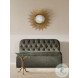 Brooke Clear Glass And Antique Brass Drink Table