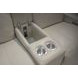 Ferrara Smoke Leather 87" Zero Gravity Power Reclining Console Loveseat with Power Headrest and USB Charging