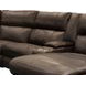 Maldini Coffee Leather Zero Gravity 4 Piece Modular Power Reclining Sectional with Power Headrest and Heat Massage