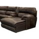 Maldini Coffee Leather Zero Gravity 4 Piece Modular Power Reclining Sectional with Power Headrest and Heat Massage