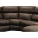 Maldini Coffee Leather Zero Gravity 4 Piece Modular Power Reclining Sectional with Power Headrest and Heat Massage
